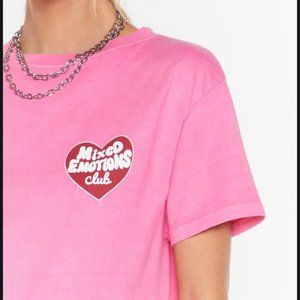 NastyGal Tee “Mixed Emotions Club”